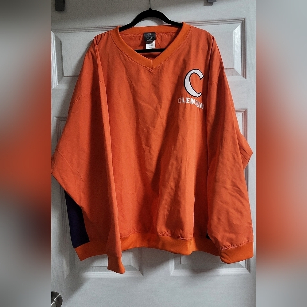 Clemson - NWOT - Knights Apparel - Orange Pullover Windbreaker  - Size 2XL